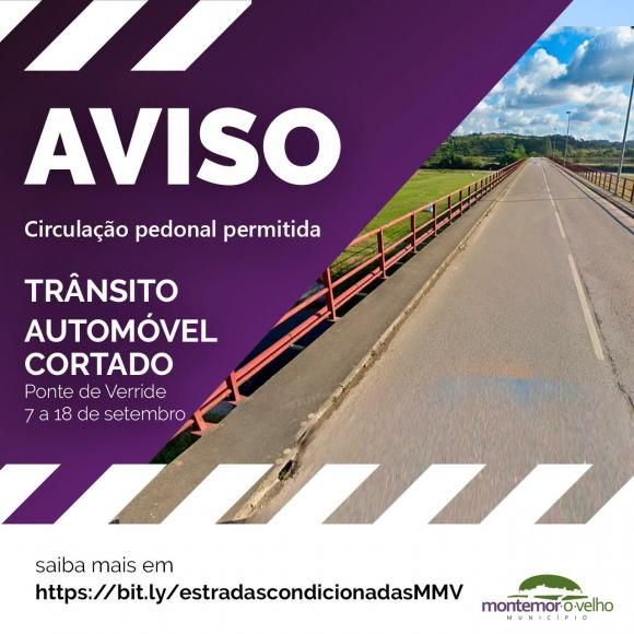 Circula&ccedil;&atilde;o Pedonal permitida na Ponte de Verride 