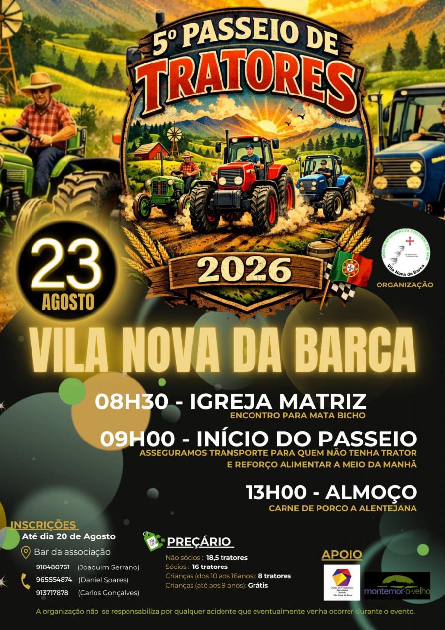 5&ordm; Passeio de Tratores - Vila Nova da Barca 